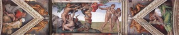 renaissance Tableau Peinture - Chapelle Sixtine Baie Haute Renaissance Michel Ange